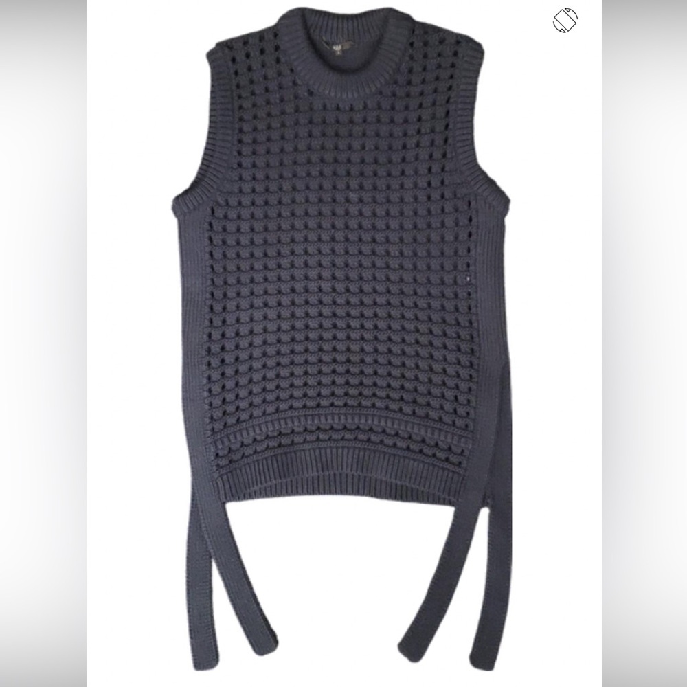 Tibi Navy Sleeveless Knit Sweater Vest